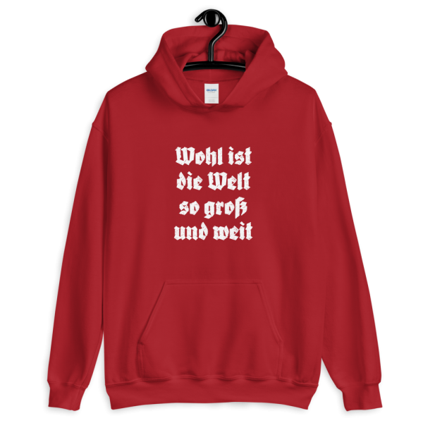 Wohl ist die Welt Tirol Südtirol Hoodie Pullover Rot